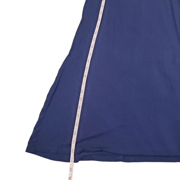 Love Kuza High Neck Flared Tee Dress Blue Size Small - Picture 8 of 8